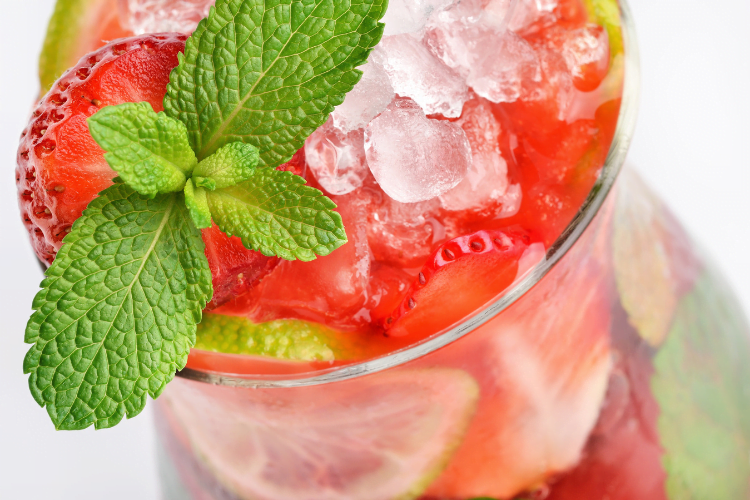 Strawberry Basil Mojito cocktail