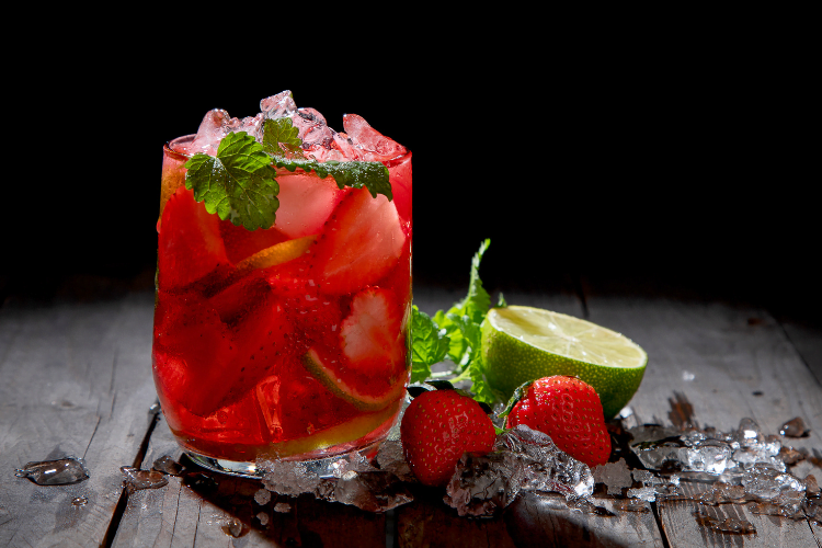 Strawberry Basil Mojito cocktail